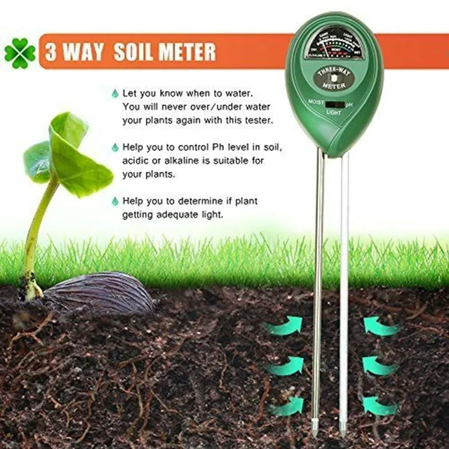 Alt view image 2 of 3 - 3 in 1 Soil pH Meter Sunlight Tester and Soil Moisture Sensor Meter Garden Plant Acidity Humidity Monitor Detector for Flowers Plants and Soil Testing