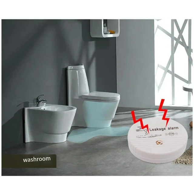 Alt view image 4 of 4 - Household Water Immersion Leak Alarm for Washing Machine Drainage Overflow Water Level Alarm Home Water Leak Detection Device for Household Use with Overflow Alert