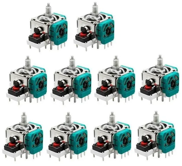 Main image of 3D Analog Joystick Stick Module Game Controller Rocker Replacement Part Analog Control Stick Repair Component 10 PCS