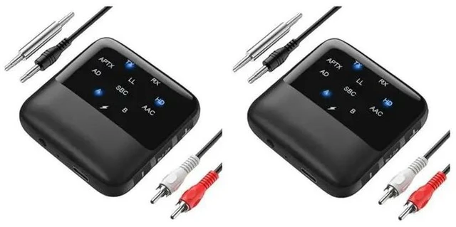 Main image of Bluetooth 5.4 Audio Adapter 2 in 1 Receiver Transmitter with aptX HD Low Latency 3.5mm AUX Wireless Audio Converter for Car Speaker TV PC and Bluetooth Devices 2Pcs