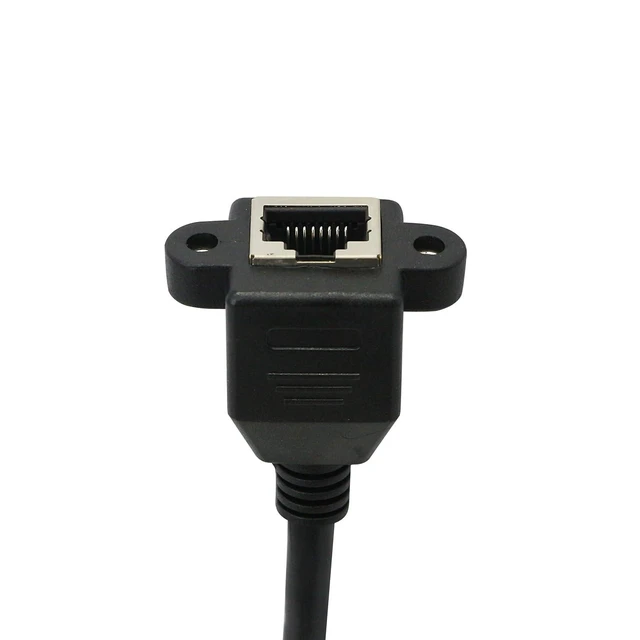 Alt view image 2 of 6 - RJ45 Ethernet Extension Cable 90 Degree Downward Male to Female LAN Adapter Cat5/Cat6 Gigabit Network Patch Cable FTP Gold Plated Contact 10/100 Compatible Ethernet Socket Connector 30cm
