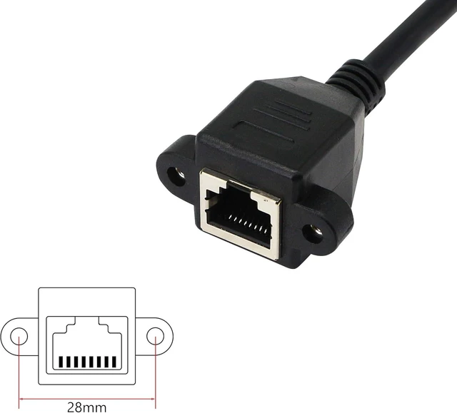 Alt view image 3 of 6 - RJ45 Ethernet Adapter Cable 90 Degree Upward Male to Female CAT 5/CAT 6 LAN Extension Patch Cable with Gold Plated Contact FTP Network Socket Connector Switch Adapter 30cm/11.8 inch