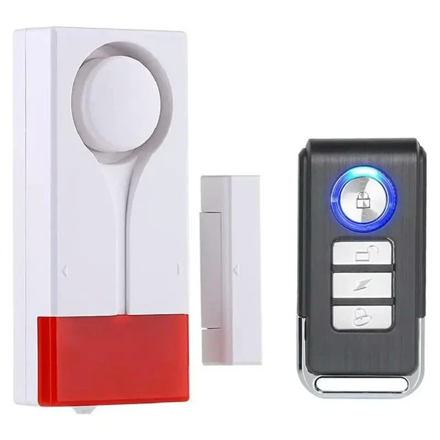 Alt view image 4 of 6 - Magnetic Door and Window Open Alarm with Remote Control Magnetic Sensor Chime Anti Theft Home Security DIY Protection Door Window Contact Alarm