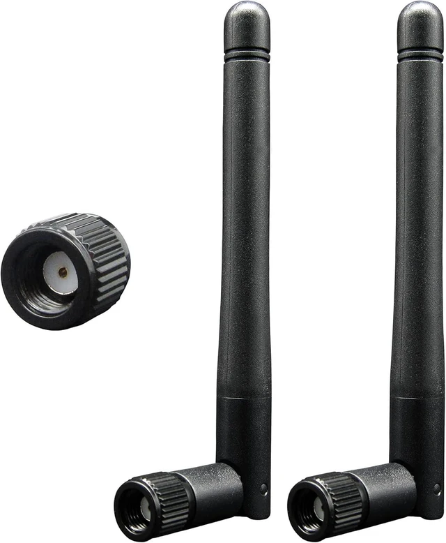 Main image of Dual Band WiFi Bluetooth Antenna 3dBi RP-SMA Male No Pin for PC Wireless Cards 2.4Ghz 5Ghz 5.8Ghz Swivel Antenna for Mini PCIe M.2 and ASUS Motherboard WiFi 2 Pack