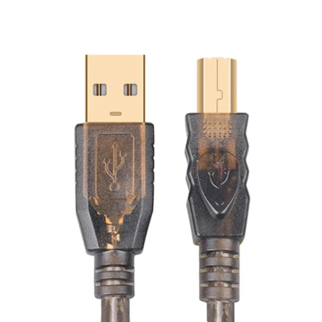 Alt view image 2 of 4 - USB 2.0 Type A to Type B Male to Male Active Printer Cable 480 Mbps USB Data Transfer Cord with Built-in Booster Gold-Plated 28AWG AL-Braided Cable for PC and KVM Switch Transparent Black 30FT/10M