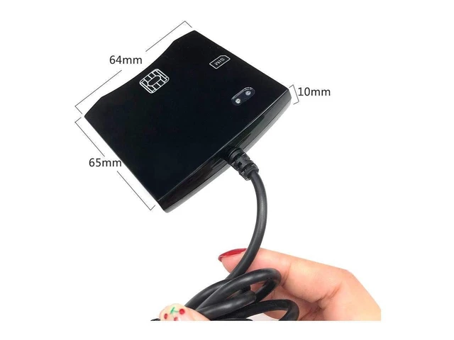 Alt view image 3 of 6 - EMV Smart Chip Card Reader Writer USB Programmer #N68 CAC SIM eID Card Reader SDK Kit ISO7816 Up to 12 Mbps Compatible with Windows and Linux for Online Banking Digital Signature Black