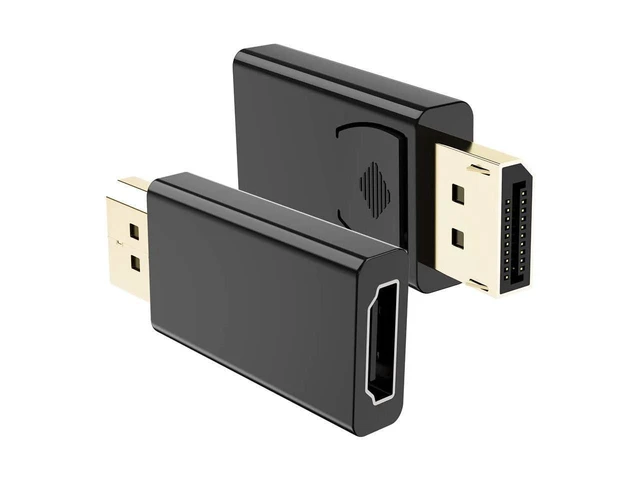 Alt view image 2 of 7 - DisplayPort to HDMI Adapter DP 1.2 to HDMI 1.4b Converter 1080p@60Hz Full HD Video Output Gold-Plated Contacts Directional Connection for Monitor TV Projector 5.1/7.1 Audio Pass Through