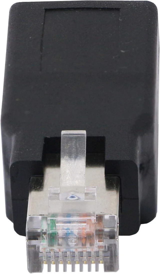Alt view image 4 of 7 - RJ45 Ethernet Crossover Adapter Male to Female Cat 6 LAN Cable Converter Straight Through to Crossover Cable Connector for PC Computer Server Network Devices Black 38mm x 21mm x 19mm 2pcs