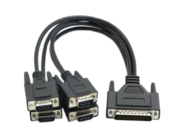 Alt view image 2 of 2 - DB44 Pin to DB9 Pin Cable 4 Port RS-422 Serial Adapter for PCI Card Connection to 4 x RS422/485 Cards DB44 to DB9 Connector Lead Multi-Port RS422/485 Serial Interface