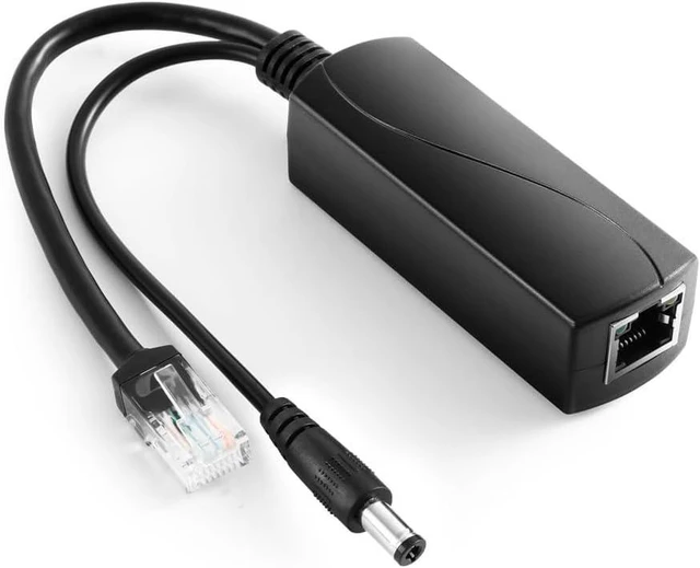 Main image of Active Gigabit PoE Splitter 48V PoE to 12V/2A 24W DC Power Adapter with 5.5 by 2.5mm Connector IEEE802.3af/at 10/100/1000Mbps RJ45 Plug and Play for DC 5.5 by 2.1mm Devices with Protection