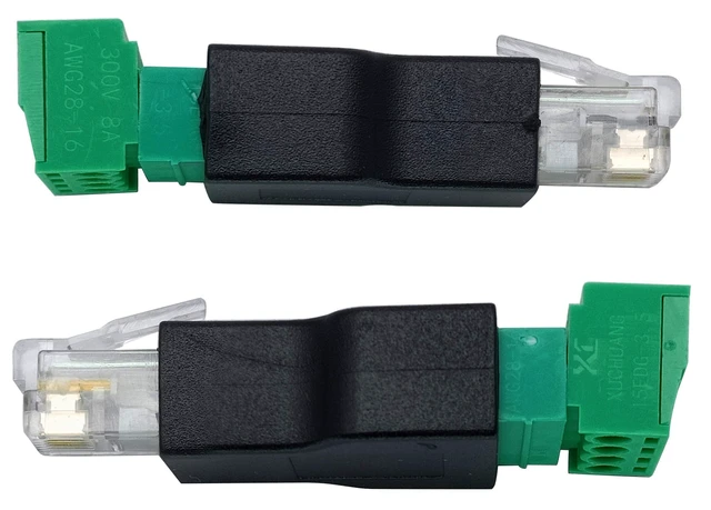 Alt view image 4 of 7 - RJ11 4P 4C Male to 4 Pin Female Screw Terminal Connector Solderless Telephone and CCTV Cable Coupler Pluggable Bolt Wiring Adapter AWG2816 Black 5cm Length 1.5cm Width 1.1cm Height 2 Pack