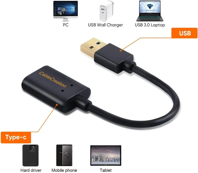 Alt view image 3 of 7 - USB 3.1 USB-C Female to USB-A Male Adapter 5Gbps Type-C to USB Converter for Laptop USB-A Hosts Plug and Play Data Transfer Adapter for Galaxy Devices Keyboards Mice and Flash Drives