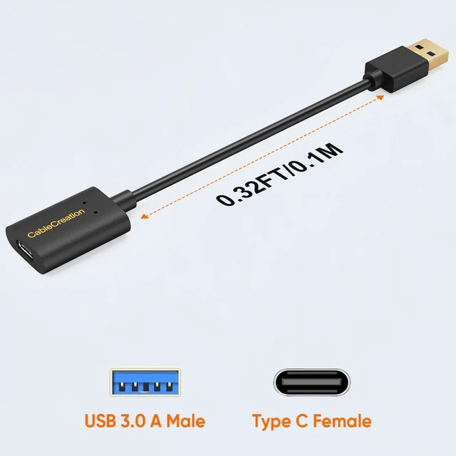 Alt view image 5 of 7 - USB 3.1 USB-C Female to USB-A Male Adapter 5Gbps Type-C to USB Converter for Laptop USB-A Hosts Plug and Play Data Transfer Adapter for Galaxy Devices Keyboards Mice and Flash Drives