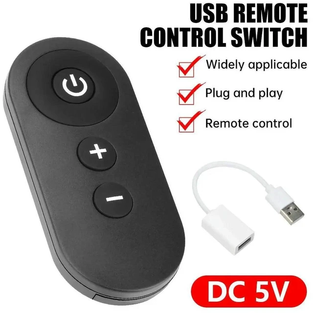 Alt view image 2 of 3 - DC 5V USB RF Remote Dimmer Module with 433MHz Wireless On/Off Switch USB Male to Female Plug-and-Play LED Strip Light Brightness Control and USB Fan Speed Adjustment for DIY Lighting Projects