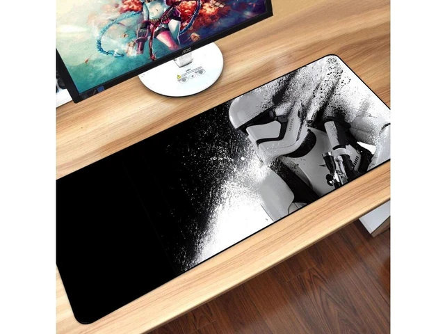 Alt view image 2 of 5 - XXL Gaming Mouse Pad Large Computer Mousepad Smooth Low-Friction Cloth Surface Non-Slip Rubber Desk Mat for Full-Sized Keyboard Optical and Trackball Mice Gaming and Office Work 80x30cm
