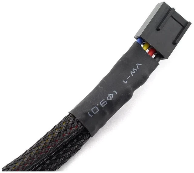 Alt view image 6 of 6 - 4-Pin 1-to-3 PWM PC Fan Splitter Extension Cable Motherboard Female Socket to Triple Male Fan Connectors 24AWG Sleeved Power Adapter for 3-Pin/4-Pin Cooling Fans Black 27cm/10.5 inches