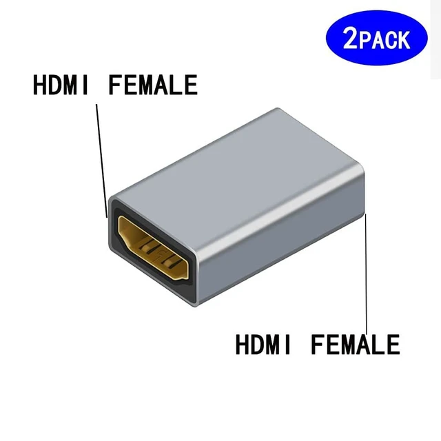 Alt view image 2 of 6 - 4K HDMI Female to Female Coupler Adapter HDMI Cable Extender and HDMI Gender Changer Supports 3D ARC Ethernet 7.1/5.1 Dolby Sound Pass Through Corrosion-Resistant Metal Connector 2 Pack