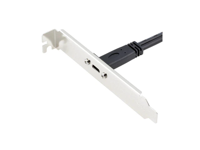 Alt view image 4 of 6 - USB-C Cable 20 Pin Header Female to USB Type-C Adapter Motherboard Header Extension Cable with PCIe Profile Bracket USB 3.1 5Gbps External Type-C Port Compatible with USB 3.0 and USB 2.0 50cm