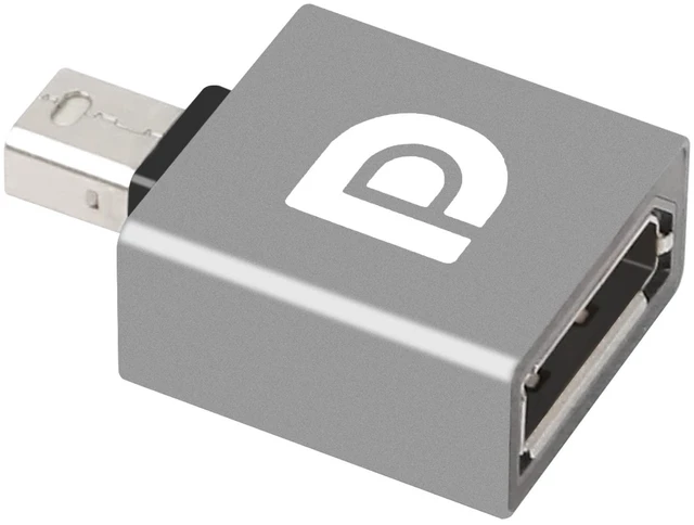 Main image of Mini DisplayPort to DisplayPort Adapter 8K@60Hz DP 1.4 Male to Female Converter Mini DP Male to DP Female Extension Connector for Laptop PC Monitor Projector Plug and Play Gray 1 Pack