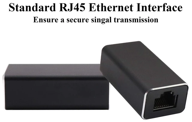 Alt view image 4 of 7 - RJ45 Female to Female Ethernet Coupler 8P8C Inline LAN Connector Network Cable Extender for Cat7 Cat6 Cat5e Cat5 Patch Cables Gold Plated Contacts Aluminum Alloy Housing Black 4.5cm-2.3cm-1.6cm 2 Pack