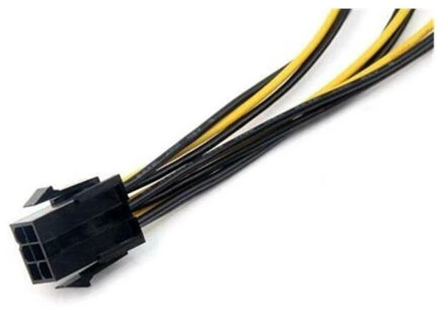 Alt view image 4 of 4 - PCIe 6 Pin Female to 3 Molex IDE 4 Pin Female Graphics Card Power Supply Cable 18AWG UL1007 Tin-Plated Copper Wire Multi Connector Power Adapter Cable for Graphics Card No 5V 20cm 2 PCS