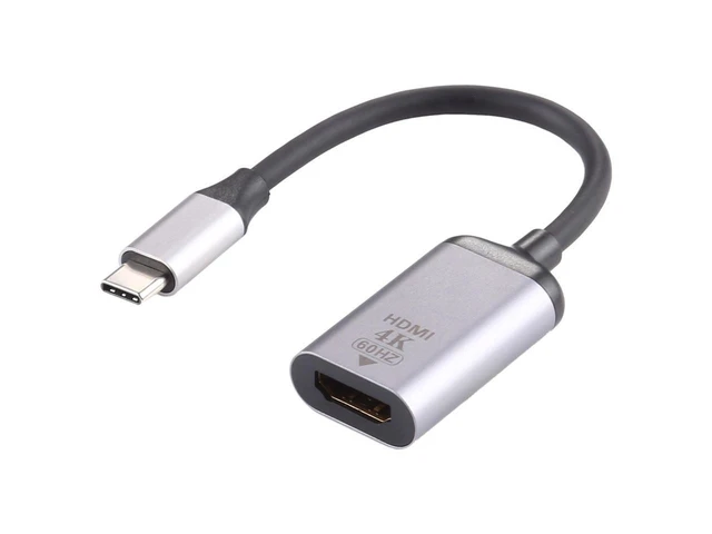 Alt view image 2 of 6 - 4K 60Hz USB-C Male to HDMI Female Adapter Cable Type-C HDMI Connecting Cable 18.4 cm