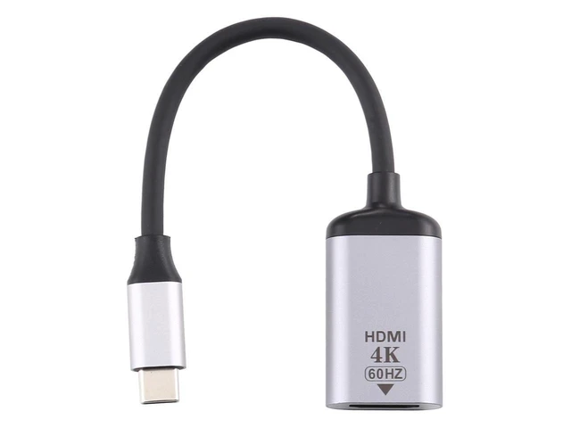 Alt view image 3 of 6 - 4K 60Hz USB-C Male to HDMI Female Adapter Cable Type-C HDMI Connecting Cable 18.4 cm
