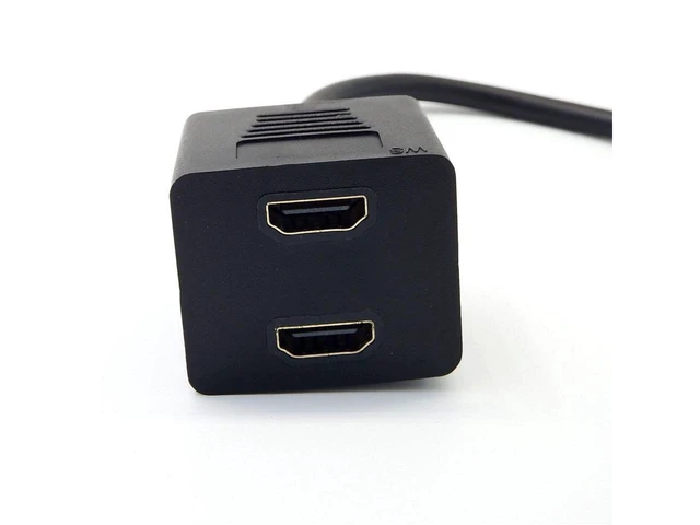 Alt view image 4 of 4 - DVI 25-Pin 24+1 Male to Dual HDMI Female Adapter Cable DVI to 2 HDMI Splitter Converter Cord Gold-Plated Connectors for PC or Laptop Mirrored Display Connection 20cm