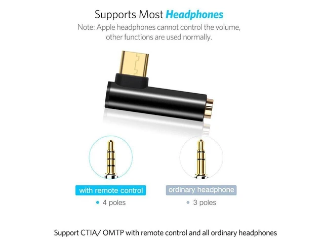 Alt view image 3 of 5 - USB-C Male to 3.5mm AUX Audio Adapter Cable Type-C Earphone Jack Converter Cable USB C to 3.5mm Audio Cable for Earphones Headphones and AUX Connections