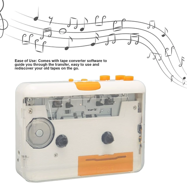 Alt view image 3 of 7 - Portable USB Cassette Tape Player & MP3 Converter Cassette Audio Player for Mixtape and Tape Cassette Conversion Plug and Play Software Battery or USB Powered Headphone and Speaker Output