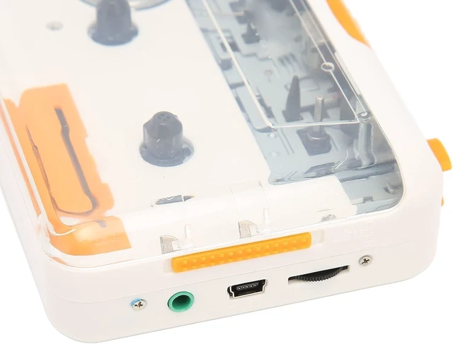 Alt view image 7 of 7 - Portable USB Cassette Tape Player & MP3 Converter Cassette Audio Player for Mixtape and Tape Cassette Conversion Plug and Play Software Battery or USB Powered Headphone and Speaker Output