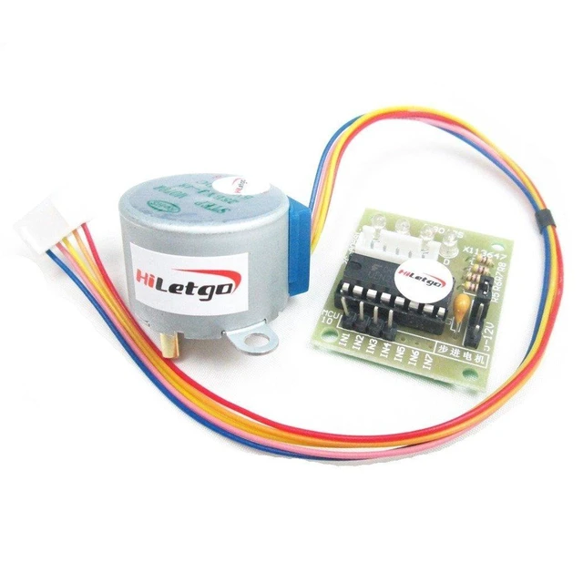 Alt view image 4 of 5 - 28BYJ-48 4-Phase Stepper Motor and ULN2003 5V Stepper Motor Drive Board 28mm Diameter 5.625 x 1/64 Stepping Angle Speed Reduction Stepper Motor with Driver Board Module 5 PCS