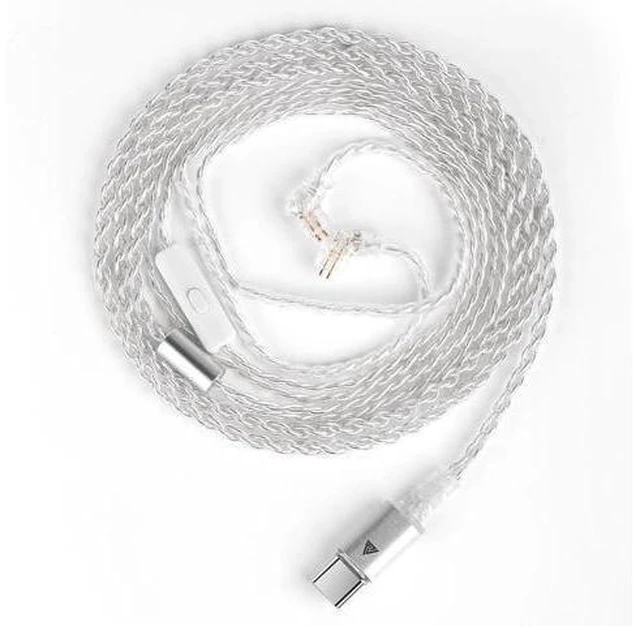 Main image of TC100 Type-C IEM Replacement Cable with Microphone 2-Pin 0.75 In-Ear Monitor Earphone Cable Low-Impedance HD Audio Cable with CODEC Audio Chip Over-Ear Wearing Style