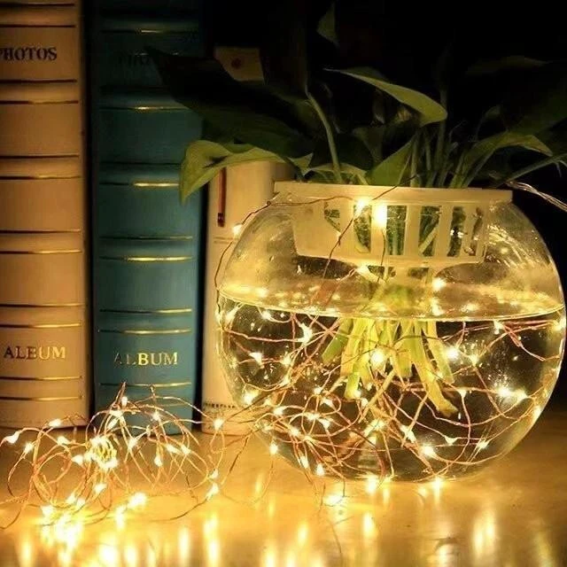Alt view image 3 of 4 - 100 LED Solar Powered String Fairy Lights with IP65 Waterproof Flexible Copper Wire 8 Lighting Modes Automatic On Off for Garden Patio Balcony Indoor Outdoor Decorations Warm White 33 Feet