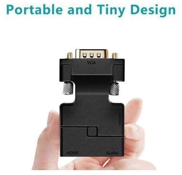 Alt view image 5 of 7 - VGA to HDMI Adapter Converter Active Male VGA Input Female HDMI Output with Synchronous Audio USB Powered 1920 x 1080/60Hz 24-bit 3.5 mm AUX for PC Laptop Projector TV Monitor Windows 7/8/10 Linux