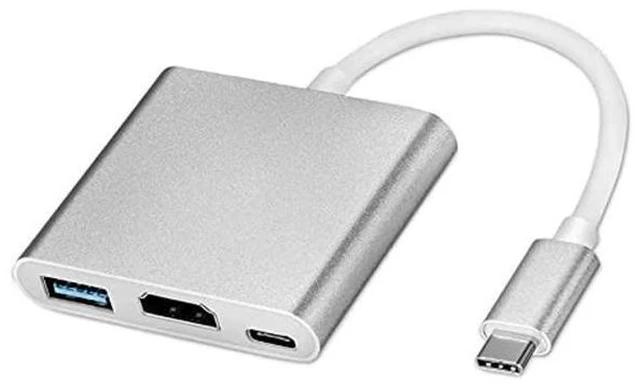Main image of USB-C to HDMI Adapter 4K 30Hz USB Type-C Digital AV Multiport Adapter with USB 3.0 Port and PD Quick Charging Port Thunderbolt 3 Compatible Hub 5Gbps Data Transfer Silver