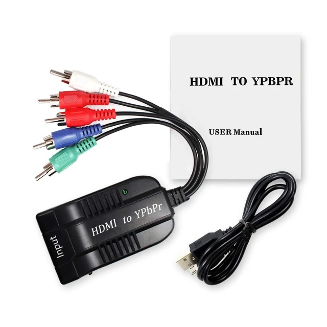 Alt view image 6 of 7 - 1080P HDMI to Component YPbPr RGB 5RCA Scaler Converter HDMI Component Video Converter with Analog Stereo R/L Audio Output Resolution Switch for HDTV Monitor Projector 480p 576p 720p 1080i/p Input