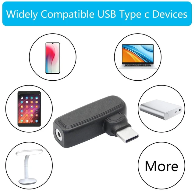 Alt view image 6 of 7 - 100W PD Power Charging Adapter 90 Degree DC 2.5mm x 0.7mm Female to USB Type C Male Plug DC 2507 to USB C Connector Converter for USB Type C Port Devices including Phones Tablets and Laptops
