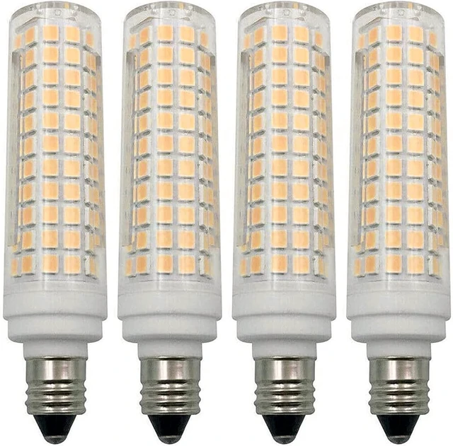 Alt view image 4 of 7 - E11 T3/T4 JDE11 Dimmable LED Corn Light Bulbs 15W 1500LM 3000K 136 2835 SMD LEDs 120W Equivalent Ceramic Mini Candelabra Base Lamps 360° Beam Angle Warm White 18mm Diameter 80mm Height 6 Pack