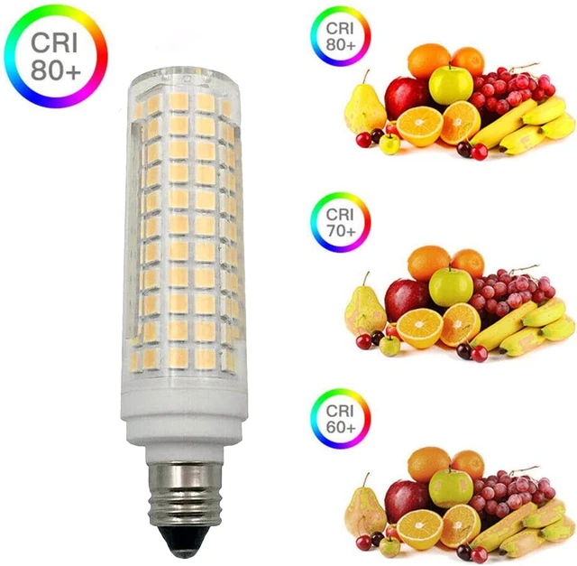 Alt view image 3 of 7 - E11 T3/T4 JDE11 Dimmable LED Corn Light Bulbs 15W 1500LM 3000K 136 2835 SMD LEDs 120W Equivalent Ceramic Mini Candelabra Base Lamps 360° Beam Angle Warm White 18mm Diameter 80mm Height 6 Pack