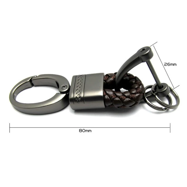 Alt view image 4 of 5 - Keychain Set Woven Rope Key Holders with 360° Rotation Metal Buckle Closure Zinc Alloy+PU Construction Includes Screwdriver for Keys Bags and Wallets 35g Random Color 80 x 26 x 11mm 4Pcs/Pack