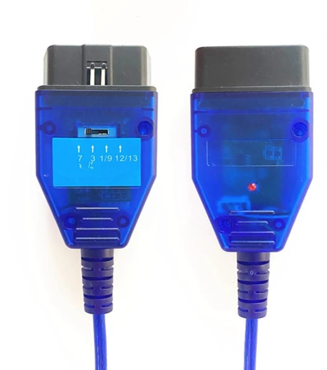 Alt view image 5 of 5 - OBD2 KKL 409.1 Diagnostic Cable USB ECU Interface FT232RL Chip 4-Way Switch Vehicle Fault Code Reader Engine Airbag ABS ESP Windows XP 98 ME 2000 Vista + Windows 7 Software CD Blue 1 Cable + 1 CD