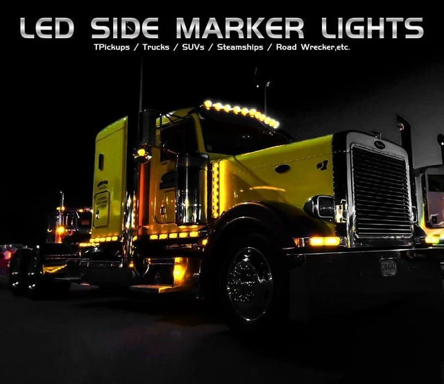 Alt view image 5 of 6 - 6 LED Tail Lamp Side Marker Lights PZD-6LED for Pickups Trucks SUVs Steamships Road Wrecker License Plate Taillights Edge Lights 12-2V 1.8W IP65 6500K Silver Shell 2pcs/pack
