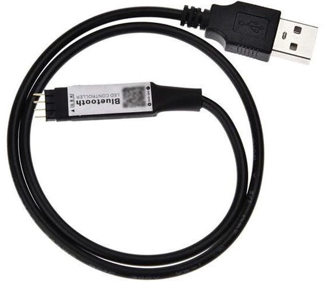 Main image of 5V USB LED RGB Light Strip Controller with WiFi Bluetooth Remote 4-Pin Male Connector TV Backlight Dimmer Internet App Control for 4-7 Controllers 30m Range 5m Maximum Strip Length