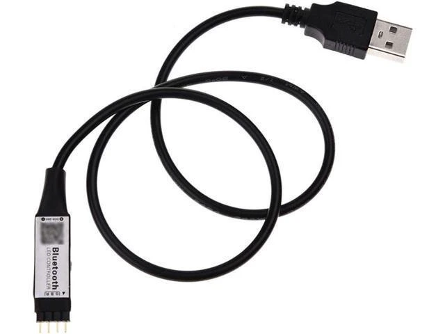 Alt view image 4 of 5 - 5V USB LED RGB Light Strip Controller with WiFi Bluetooth Remote 4-Pin Male Connector TV Backlight Dimmer Internet App Control for 4-7 Controllers 30m Range 5m Maximum Strip Length
