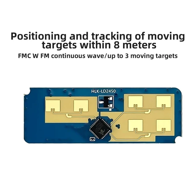 Alt view image 4 of 5 - HLK-LD2450 24GHz FMCW Radar Real Time Motion Tracking Sensor Module Human Position Tracking Distance Angle Speed Measurement Serial Port ASCII Output 8m Detection 15x40mm 1 Piece