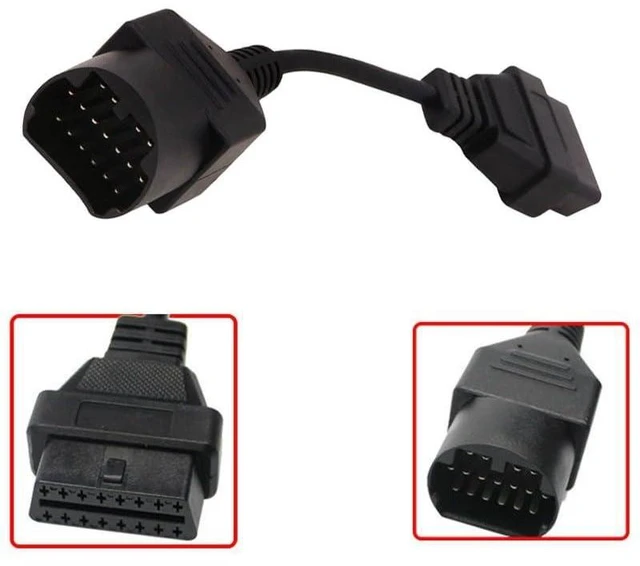 Alt view image 2 of 4 - 17 Pin to 16 Pin OBD2 Diagnostic Cable Vehicle Connector Adapter for OBD OBDII Tools 17 Pin Vehicle Interface Conversion Lead PVC Cable for Automotive Diagnostic Equipment