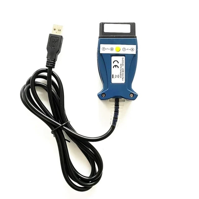 Alt view image 3 of 4 - OBD2 USB Interface Cable Adapter FT232RL K+D CAN with Press Switch for E60 E61 E70 E81 E83 E87 E90 E91 E92 E93 R56 D-CAN PT-CAN K-CAN Read Delete Errors Coding 1 Cable + 1 CD Driver Blue