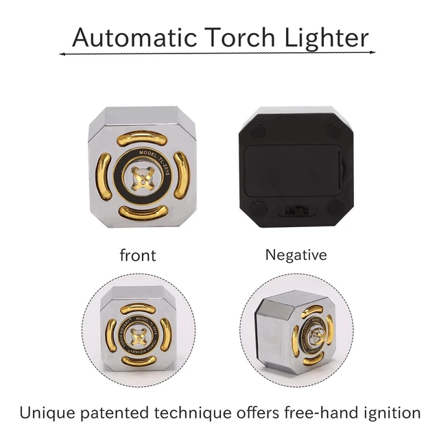 Alt view image 2 of 7 - Electronic Ignitor Lighter Automatic Torch Lighter Multi-Directional Igniter for Jewelry Gold Gas Welding Anti-Wind Indoor Outdoor Use Plastic & Metal Gold & Silver 7.5*7.5cm