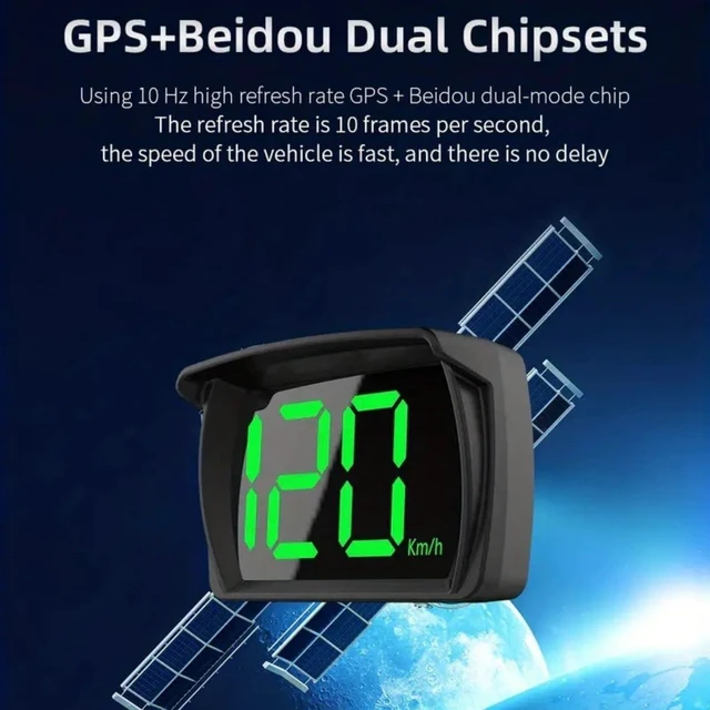 Alt view image 7 of 7 - Large Font Car HUD Speed Display MPH Smart GPS Speedometer Plug and Play LED Head Up Display High Definition Accurate Vehicle Speed Indicator for Day and Night Visibility